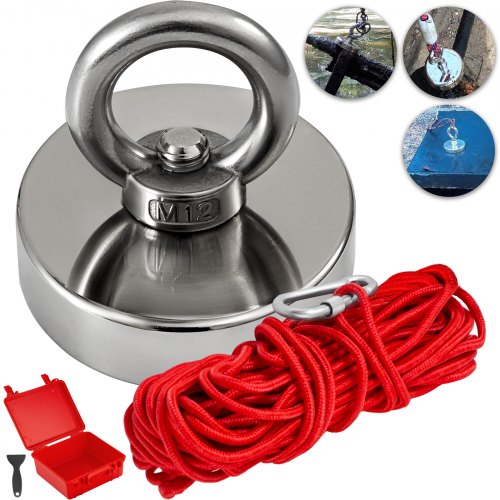Magnet Fishing Kit with 440lbs Pull Force Neodymium Magnet