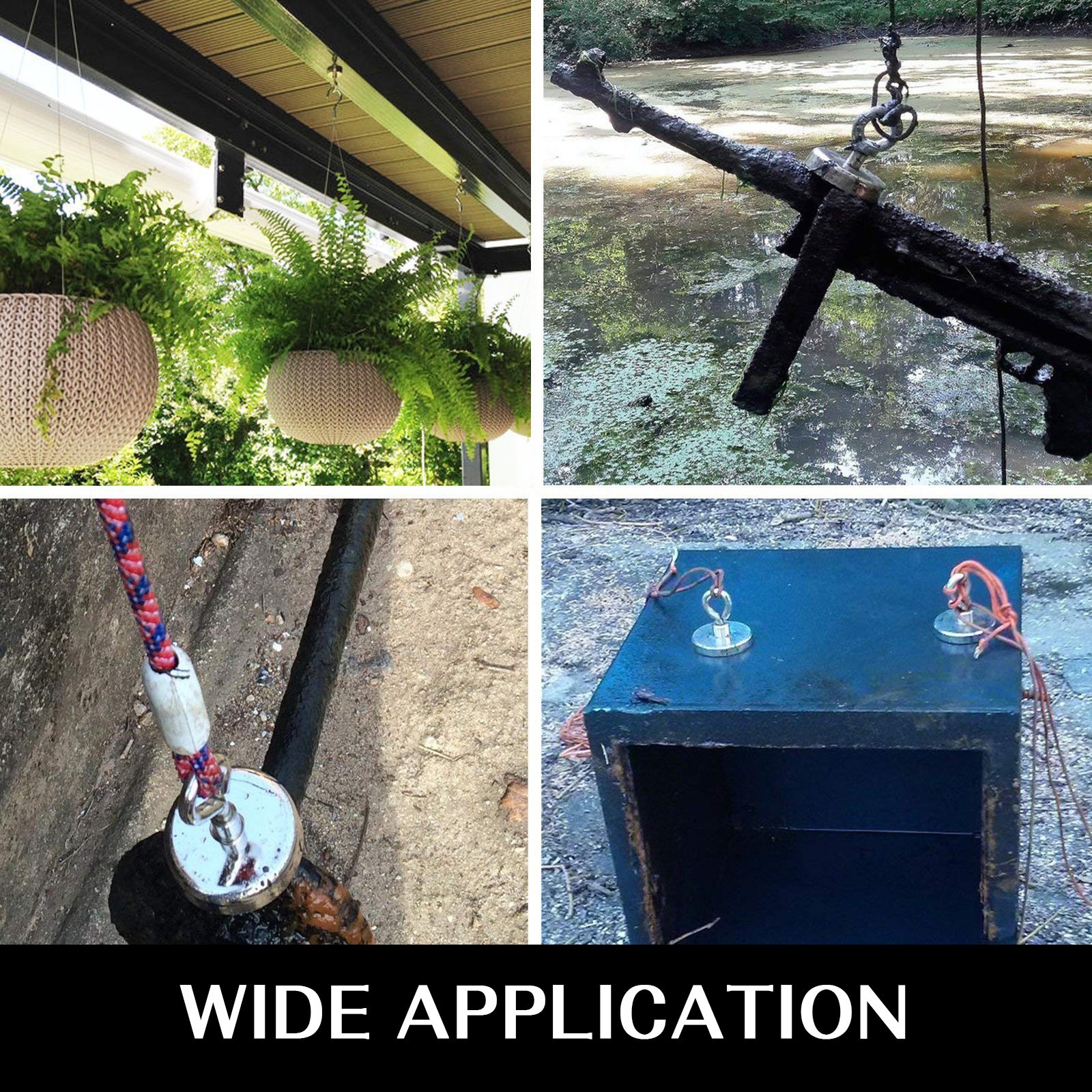 Magnete Neodimio Forza Di Trazione 500 Libbre Kit Magnete Da Pesca Con Corda 20m