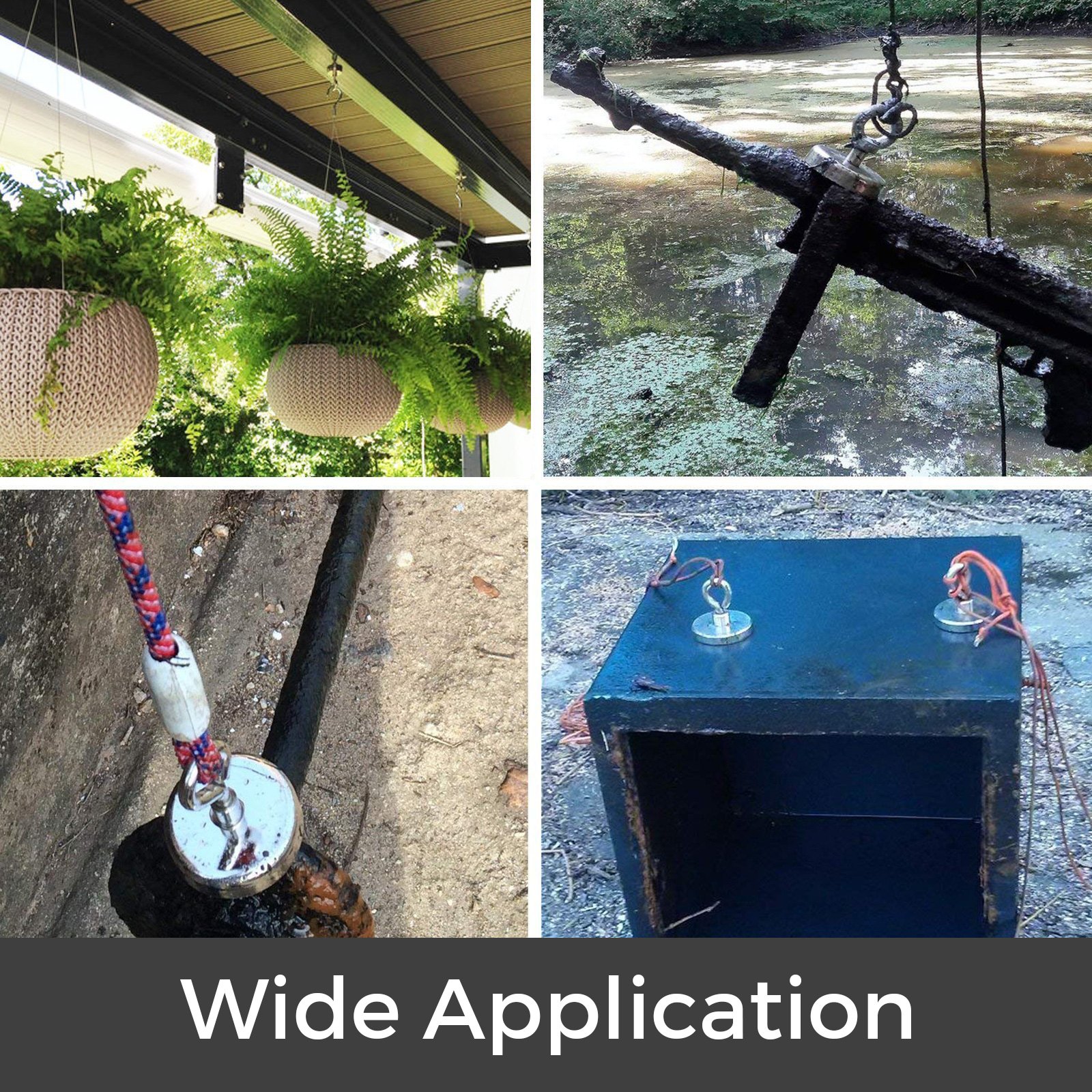 Magneti Forte 16x16x15cm Neodimi Super Potente Tesoro Finder Pesca Fiume