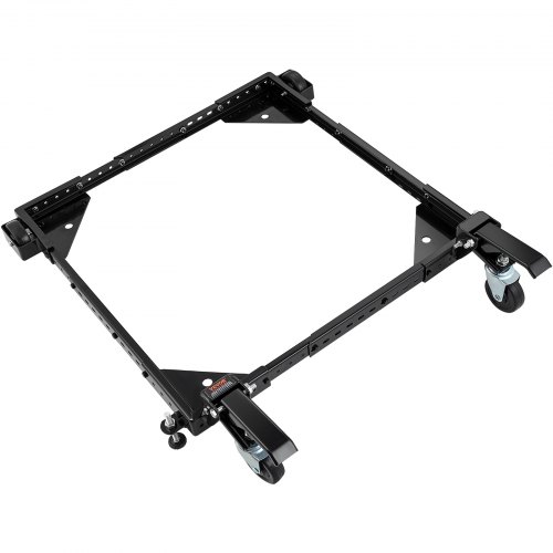 VEVOR Basamento Mobile Porta Oggetti Base per Mobili Macchine Misura Regolabile da 381x381 mm a 914x914 mm 2 Ruote Direzionali 2 Ruote Girevoli Base Universale con Freno Capacità Carico Massima 317,5 kg