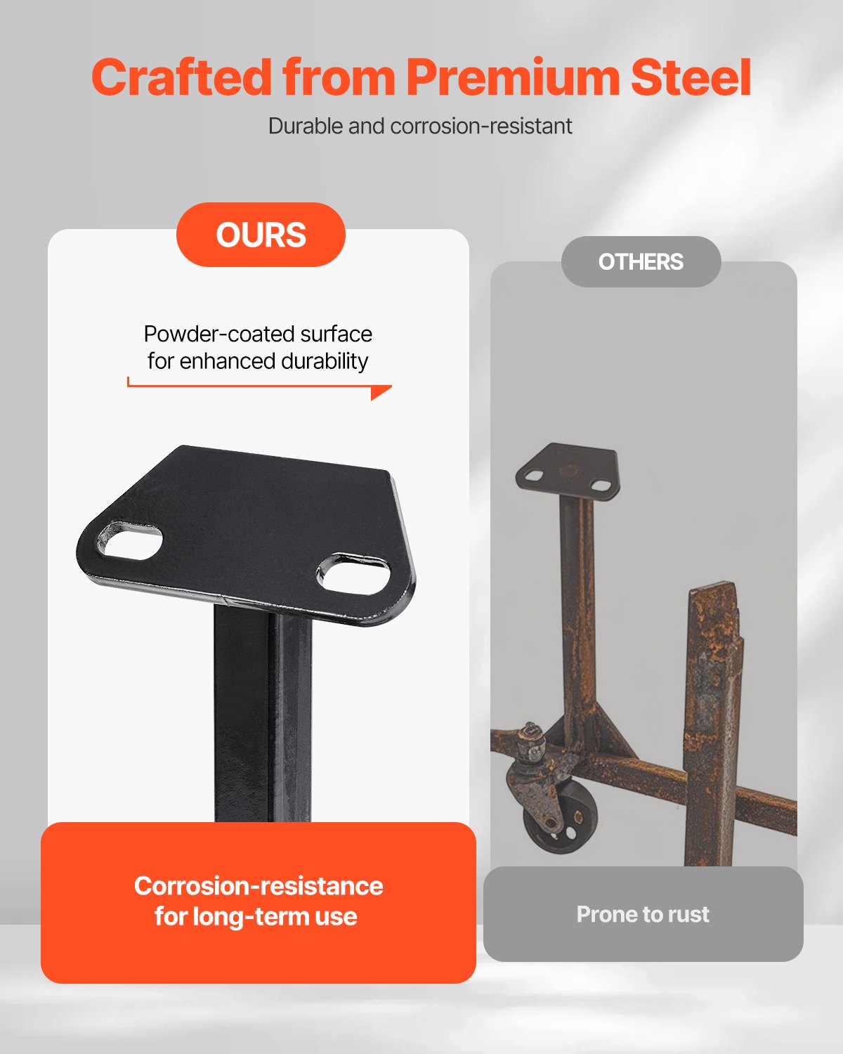 VEVOR Supporto Motore a U, Sollevatore Motore Capacità di Carico 340 kg, Robusto Supporto in Acciaio con 4 Ruote Girevoli e 4 Posizioni di Aggancio, per Motori BB-CHEVY e GEN-1 SB-CHEVY