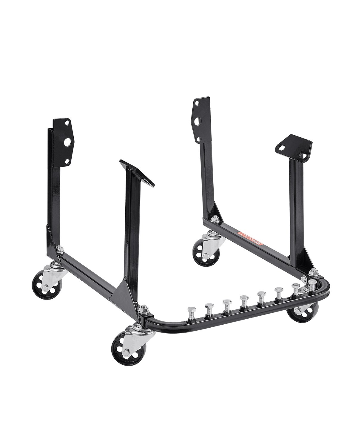 VEVOR U-shaped engine stand/lifting trolley (340 kg load capacity), robust steel engine holder with 4 swivel casters & 4 hook positions, suitable for BB-CHEVY and GEN-1 SB-CHEVY engines