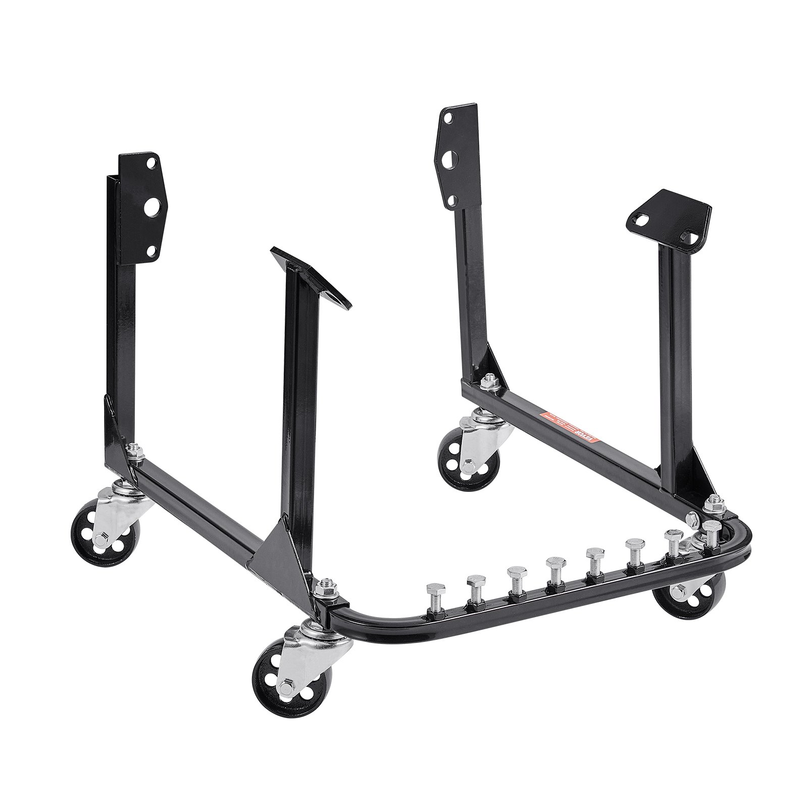 VEVOR U-shaped engine stand/lifting trolley (340 kg load capacity), robust steel engine holder with 4 swivel casters & 4 hook positions, suitable for BB-CHEVY and GEN-1 SB-CHEVY engines