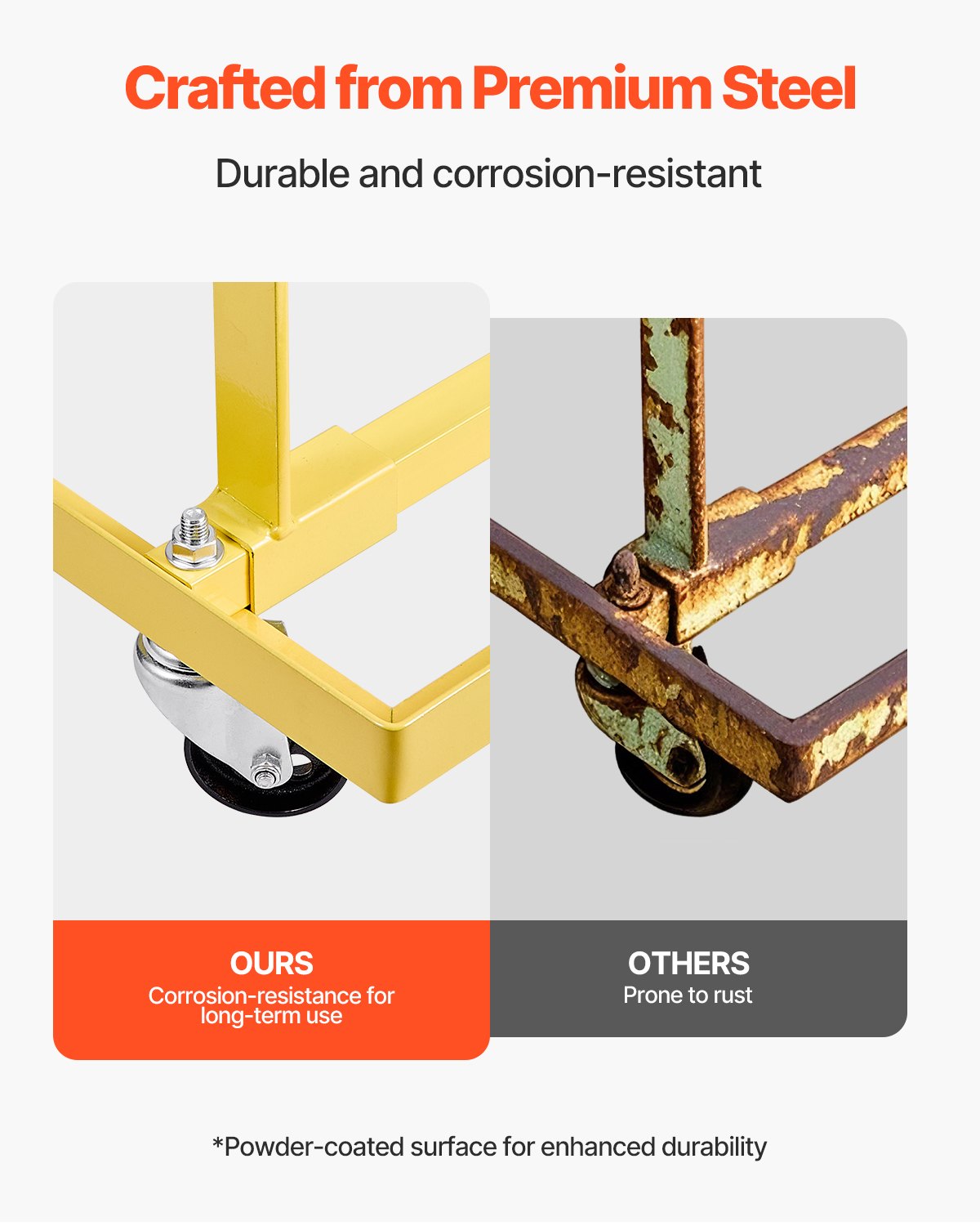 VEVOR Engine Stand Engine Lifting Trolley (340 kg load capacity) with adjustable width & length, heavy-duty steel engine mount with 4 swivel casters and 2 ratchet straps, suitable for most engines