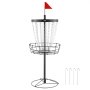 VEVOR Cestino Golf a Disco, Set Dischi di Golf con 24 Catene, Bersaglio da Golf a Disc Golf in Acciaio 8 mm, Cestino per Golf a Disco, Canestro Golf a Disco per Allenamento Attività Esterno, Nero