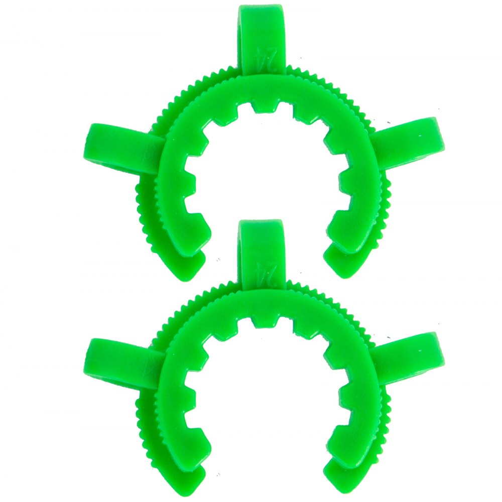 VEVOR Pallone di Ebollizione a Fondo in Vetro Borosilicato, Vetro 2-Collo Fondo Rotondo 2L, Matraccio da Laboratorio con Giunto  Rettificato Conico 24/40, Vetro Pallone Laboratorio con 2 Clip Keck