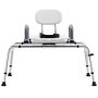 VEVOR Sliding Shower Chair, 180 kg Tub Transfer Bench for Bathtub with Swivel Seat, Shower Bench with Pivoting Arms and Backrest, Height & Width Adjustable for Handicap, Seniors, Elderly and Disabled