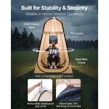 VEVOR Tenda Sportiva Pop-Up, a Bolle Trasparente da 120 x 120 cm per 1 Persona, Capsula Impermeabile per Esterni con Tappetino e Copertura Superiore, Tenda a Cupola Igloo da Giardino