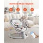 VEVOR Altalena a Dondolo per Bambini, 5 Velocità, Altalena Portatile per Neonati con Telecomando, Musica Bluetooth, 10 Ninne Nanne Preimpostate e Cintura di Sicurezza a 5 Punti, Capacità di Peso 9 kg