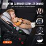 VEVOR Sistema da Viaggio per Passeggino 3 in 1 con Seggiolino Marrone Chiaro