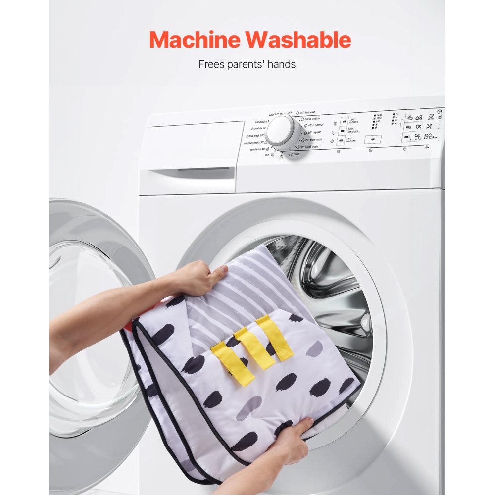 VEVOR Play Mat 875x875x440 mm, Activity Mat with 6 Sensory Toys, 2 Touch Balls & Soft Fabric for Developing Sensory & Motor Skills, for Children 0-18 Months