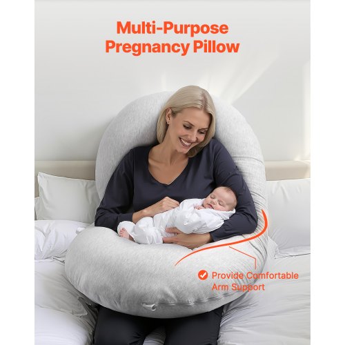 SHANNA Cuscino per Gravidanza Lungo, Cuscino Donne Incinte, Cuscino Allattaento, Dorire Grande