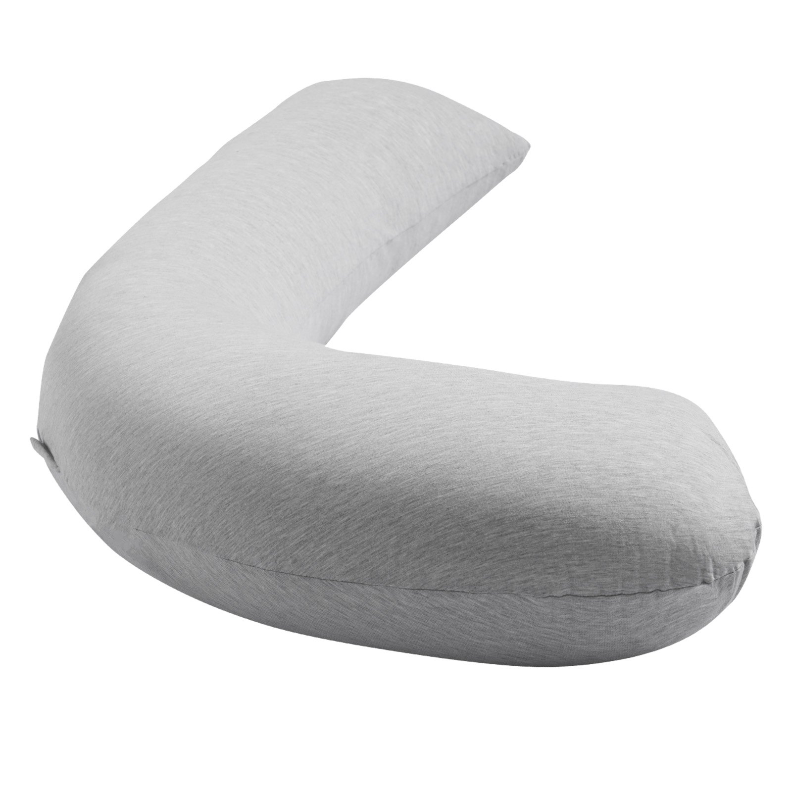 VEVOR Pregnancy Pillow 118x61x20 cm, L-shaped nursing pillow for pregnant women, side sleeper pillow with washable jersey cover to support head, neck, belly and legs, light gray