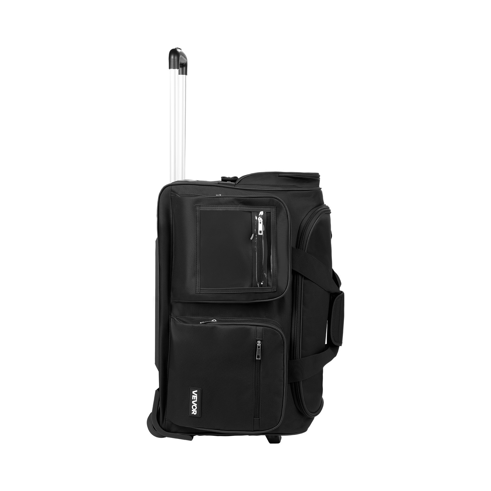 VEVOR Borsa per Costumi da Ballo con Ruote da 584,2 mm Borsone da Ballo con Porta USB, Altezza Regolabile, Porta Abiti per Viaggi e Gare, Costruzione Durevole, Nero Opaco