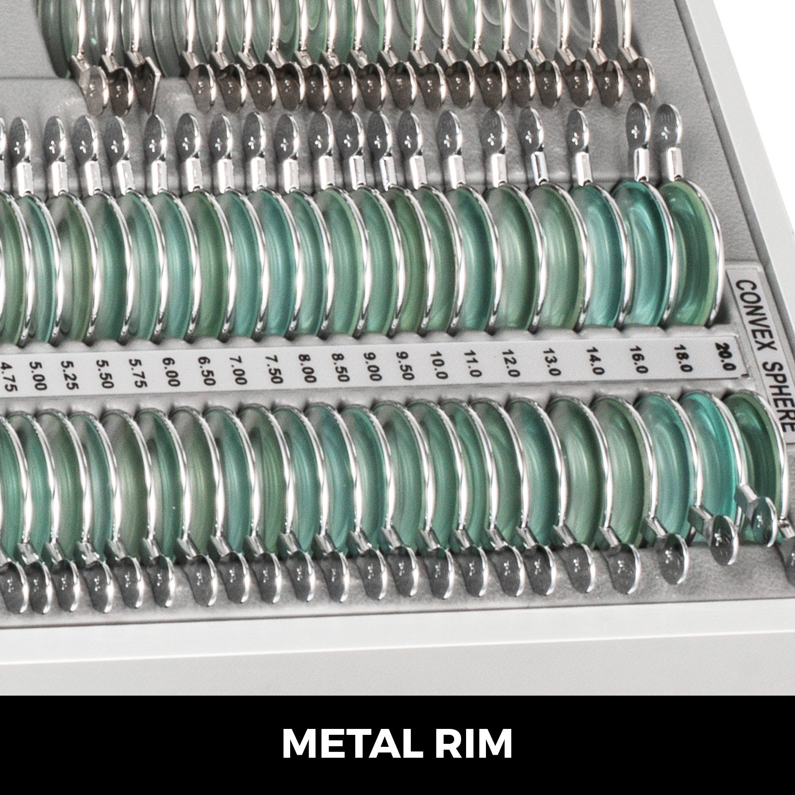 158pcs Cassetta di Lenti di Prova in Metallo Lenti per Protezione degli Occhi