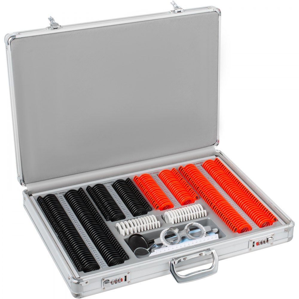 VEVOR 266 pz Lenti di Prova Set di Lenti Ottiche di Plastica Set di Lenti per Optometria Scatola Optometria Accessori per la Protezione degli occhi con