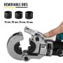 Pinza a Crimpare per Tubi da 16, 20, 25, 32 mm, Forza di Pressione 6 T , con Testa Rotante a 360 °, Impugnatura Ergonomica in Gomma, Valvola a Pistone Manuale, pinza a pressione idraulica