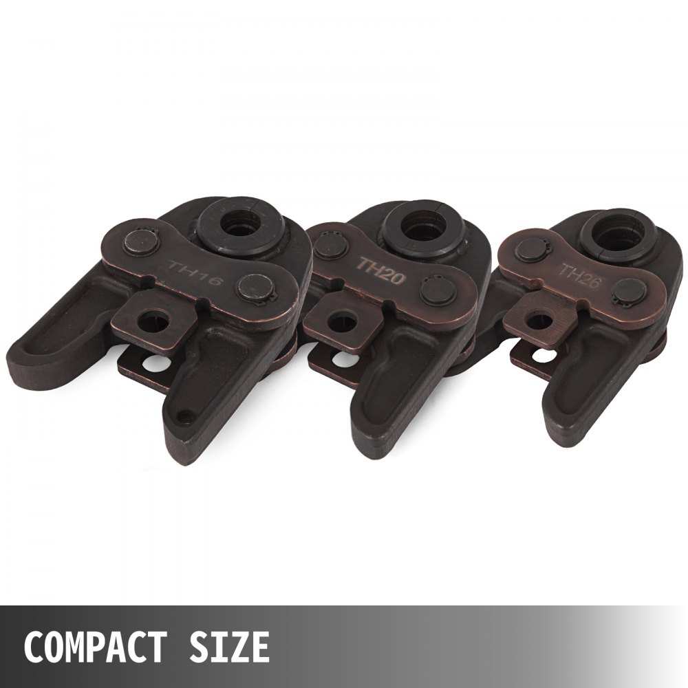 VEVOR 3 Pezzi Ganascia per Pinza Crimpatrice TH16/20/26 Metallo 22,8 cm Utensile per tubo