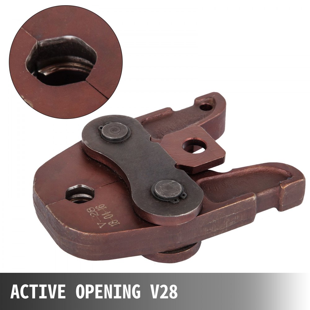 VEVOR  Pinza Crimpatrice V28 Apertura max 28 mm, Pinza a Pressare Ganascia, Ganasce Professionali in Acciaio per il Collegamento di Tubi in Plastica di Alluminio, Tubi in PEX, Tubi in PB