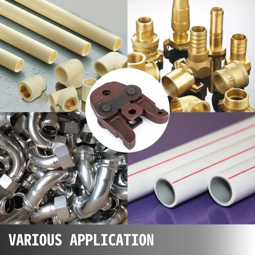 VEVOR  Pinza Crimpatrice V28 Apertura max 28 mm, Pinza a Pressare Ganascia, Ganasce Professionali in Acciaio per il Collegamento di Tubi in Plastica di Alluminio, Tubi in PEX, Tubi in PB