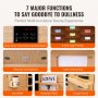 VEVOR Sauna in Legno a Infrarossi Lontani, Sauna SPA per Casa 3 - 4 Persone ca., Sauna in Legno di Cicuta a Infrarossi Lontani a Basso EMF Porta in Vetro Temperato Altoparlanti Bluetooth 2470W