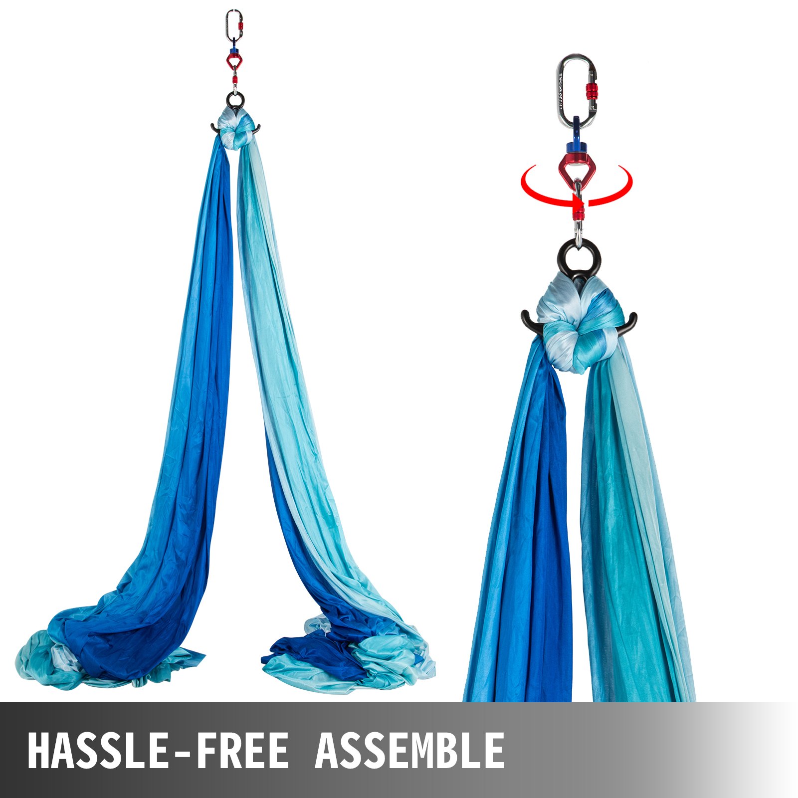 Kit Amaca Yoga Antigravity 10m Amaca Lunga Yoga Aerea Elastico Fitness a Casa