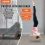 VEVOR Panca per Verticale Yoga Carico di 136 kg Sedia da Yoga per Inversione per Palestra di Famiglia, Struttura in Legno, Cuscinetto in PU, per Allenamento di Forza Equilibrio, Allevia Fatica, Bianco