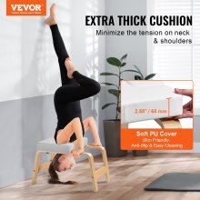 VEVOR Panca per Verticale Yoga Carico 136 kg Sedia da Yoga per Inversione Bianco