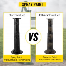 VEVOR Supporto della Pompa a Mano a Colore Nero in Ghisa, Base della Pompa dell'Acqua Manuale in Stile Retrò da Giardino Esterno, Base della Pompa Utilizzata in Stagni, Cortili e Giardini Familiari