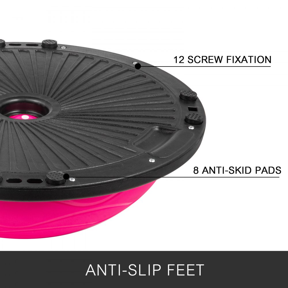 VEVOR 800 LB Rosa Palla da Ginnastica con Pompa per Fitness Allenamento Yoga e Pilates AnComo con Pompa