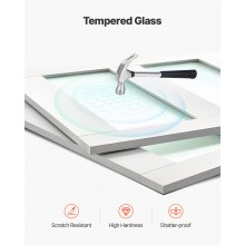 VEVOR Porta Scorrevole per Armadio, 1219 mm x 2032 mm, in Vetro Smerigliato a 5 Livelli con Kit Ferramenta, Lastra in Legno Massello e MDF con Superficie Impermeabile per Armadi Camere da Letto