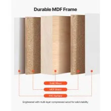 VEVOR Porta Scorrevole per Armadio, 1829 mm x 2032 mm, in Vetro Smerigliato a 5 Livelli con Kit Ferramenta, Lastra in Legno Massello e MDF con Superficie Impermeabile per Armadi Camere da Letto