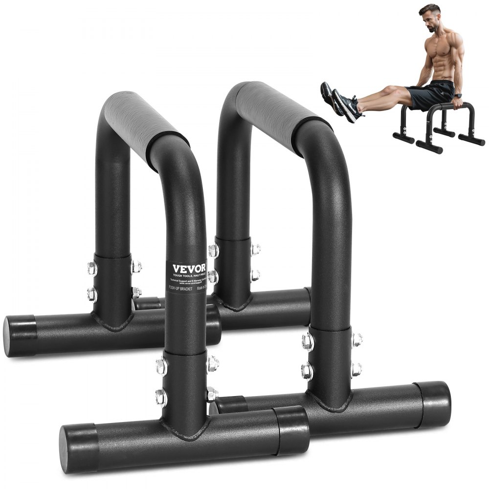 VEVOR Barre Trazione Stazione per Dip Carico 500lbs, Stazione per Dip Bar per Allenamento Fitness Parallele Push Up Stand, Barre parallele per Allenamento della Forza, Palestra Casa