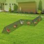 VEVOR Recinto per Polli Pollame a Tunnel, 729 x 200 x 61,5 cm, Tunnel per Polli da Cortile Esterno, Pollaio da Esterno con Telai Angolari, 2 Set, Adatto per Polli, Anatre, Conigli, Gabbia per Polli