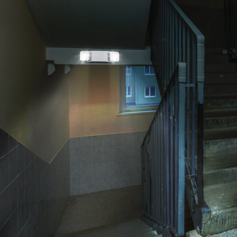 VEVOR Luci di Emergenza Commerciali 3 W Luce di Emergenza a LED Bianchi 6 Pezzi, con Batteria di Riserva da 180 minuti, 6 kg Montaggio a Soffitto o a Parete per Interruzioni di Corrente Aziendali