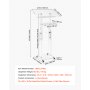 VEVOR Leggio Altezza Regolabile in Acrilico con Supporto Mobile per Laptop, Ideale per Scuole, Chiese ed Eventi, 109-118 cm, Trasparente Portatile, con Inclinazione da 70 a 180° e Ripiano Portaoggetti