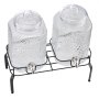 VEVOR Distributore di Bevande, 2 Pezzi da 5,5 L, Contenitore di Succhi in Vetro con Supporto in Metallo, Rubinetto in Acciaio Inox, Infusore, Distributore di Tè Freddo, Limonata, per Feste