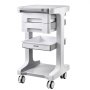 VEVOR Carrello Medico Trasportabile Portata Massima 50 kg con 2 Cassetti, per Cliniche Ospedali e Laboratori, Supporto Stabile, Ruote Silenziose Girevoli a 360° con Blocco, per Organizzazione Spazio