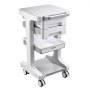 VEVOR Carrello Medico Trasportabile Portata Massima 50 kg con 2 Cassetti, per Cliniche Ospedali e Laboratori, Supporto Stabile, Ruote Silenziose Girevoli a 360° con Blocco, per Organizzazione Spazio