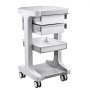 VEVOR Carrello Medico Trasportabile Portata Massima 50 kg con 2 Cassetti, per Cliniche Ospedali e Laboratori, Supporto Stabile, Ruote Silenziose Girevoli a 360° con Blocco, per Organizzazione Spazio