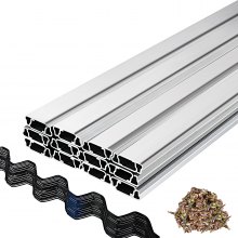 VEVOR Serra Wiggle Wire e Lega di Alluminio Chiusura a Molla Canale a U 6,56ft 50 PZ