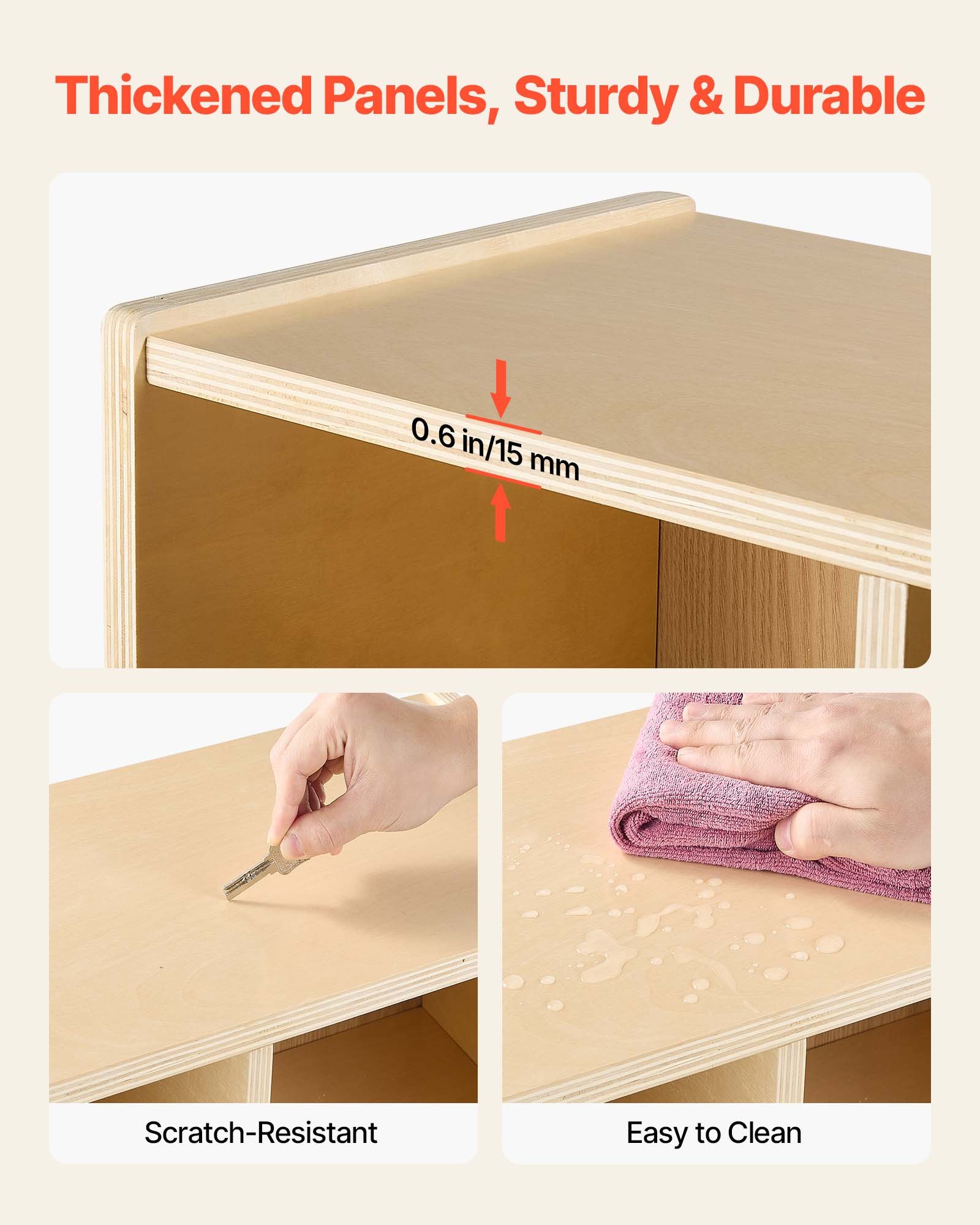 VEVOR Armadietto Aperto Porta Cappotti per Bambini 2 Scomparti Verticali, Armadio Porta Cappotti Scarpe per Spazio Asilo Nido Scuola Materna Camerette per Bambini, Scomparti Superiori Piccoli