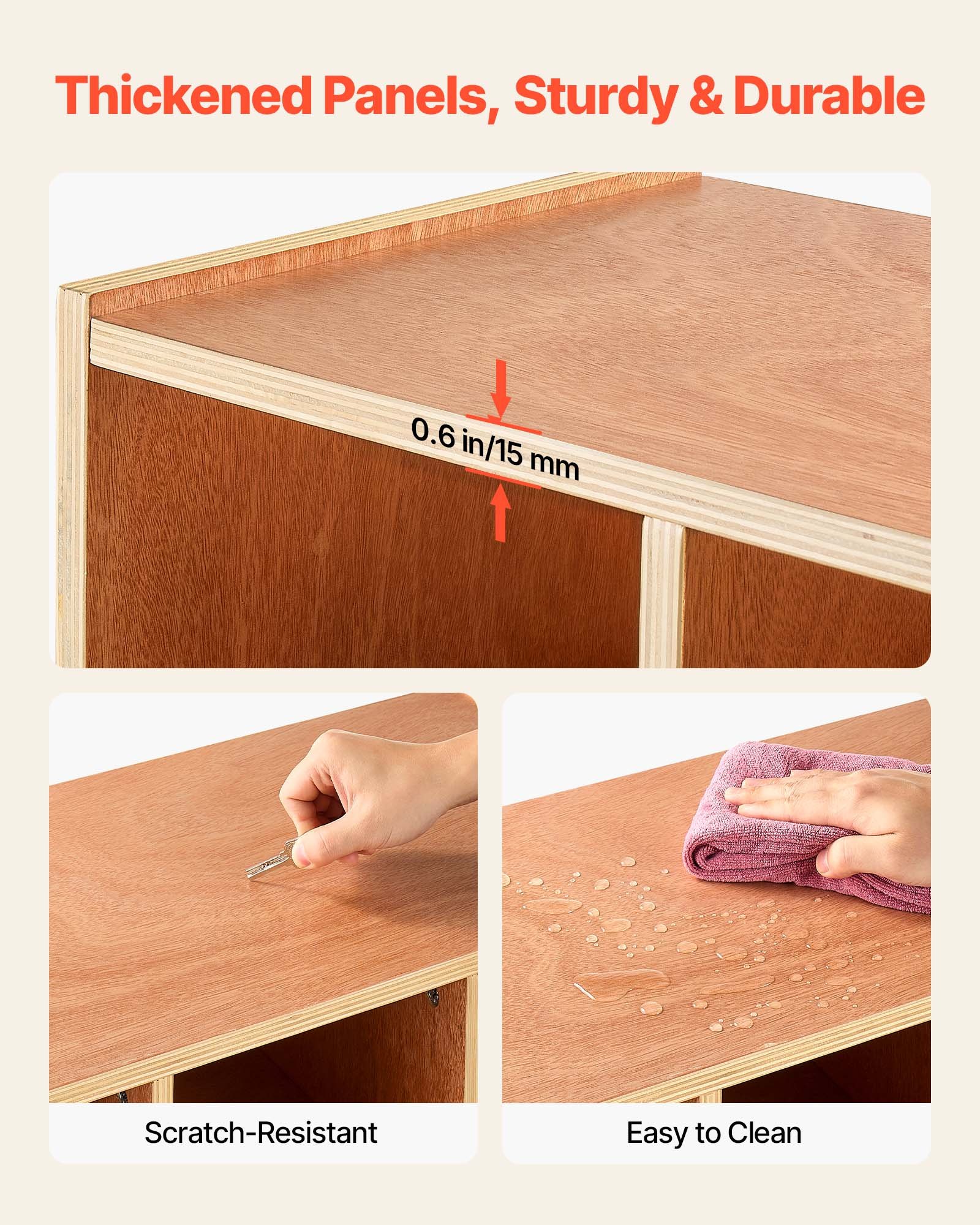 VEVOR Armadio Porta Cappotti Scarpe per Bambini 5 Scomparti, Armadietto per Bambini Guardaroba per Spazio Asilo Nido Scuola Materna Casa, 10 Piccoli Scomparti di Stoccaggio, Armadietto con Ganci