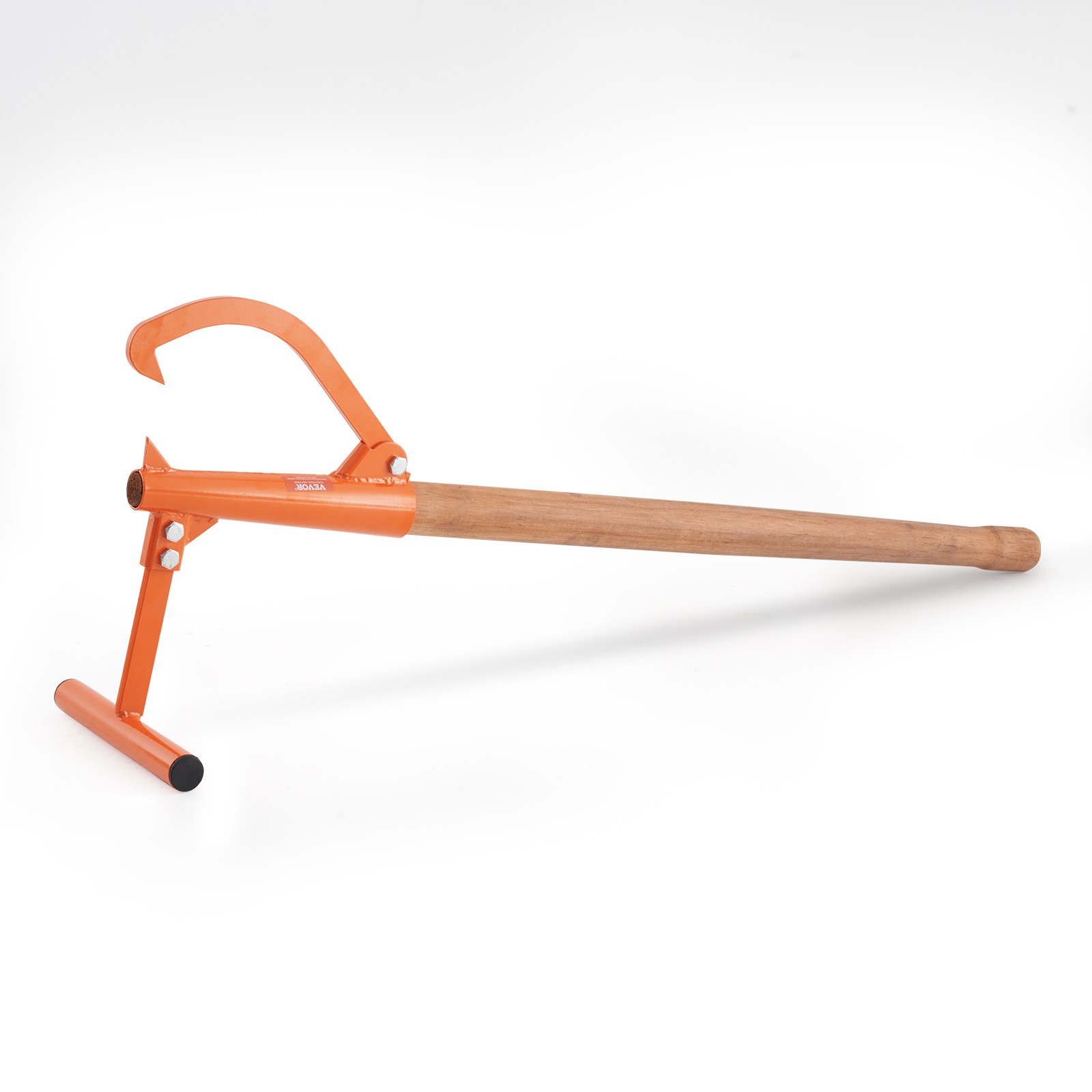 VEVOR Felling Lever, 1180 mm, Log Lifter with Wooden Handle, Log Turner with Adjustable Turning Hook, Forestry Hook, Felling Aid for Logs up to φ 38 cm, Log Lifter for Rolling, Cutting & Lifting Logs