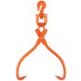 VEVOR Forestry Grapple, 457.2 mm 2-Claw Log Lifting Grapple, Robust Rotating Skidding Grapple Made of Steel, 772 lbs/350 kg Load Capacity, Tool for Lifting, Handling, Pulling and Carrying Logs
