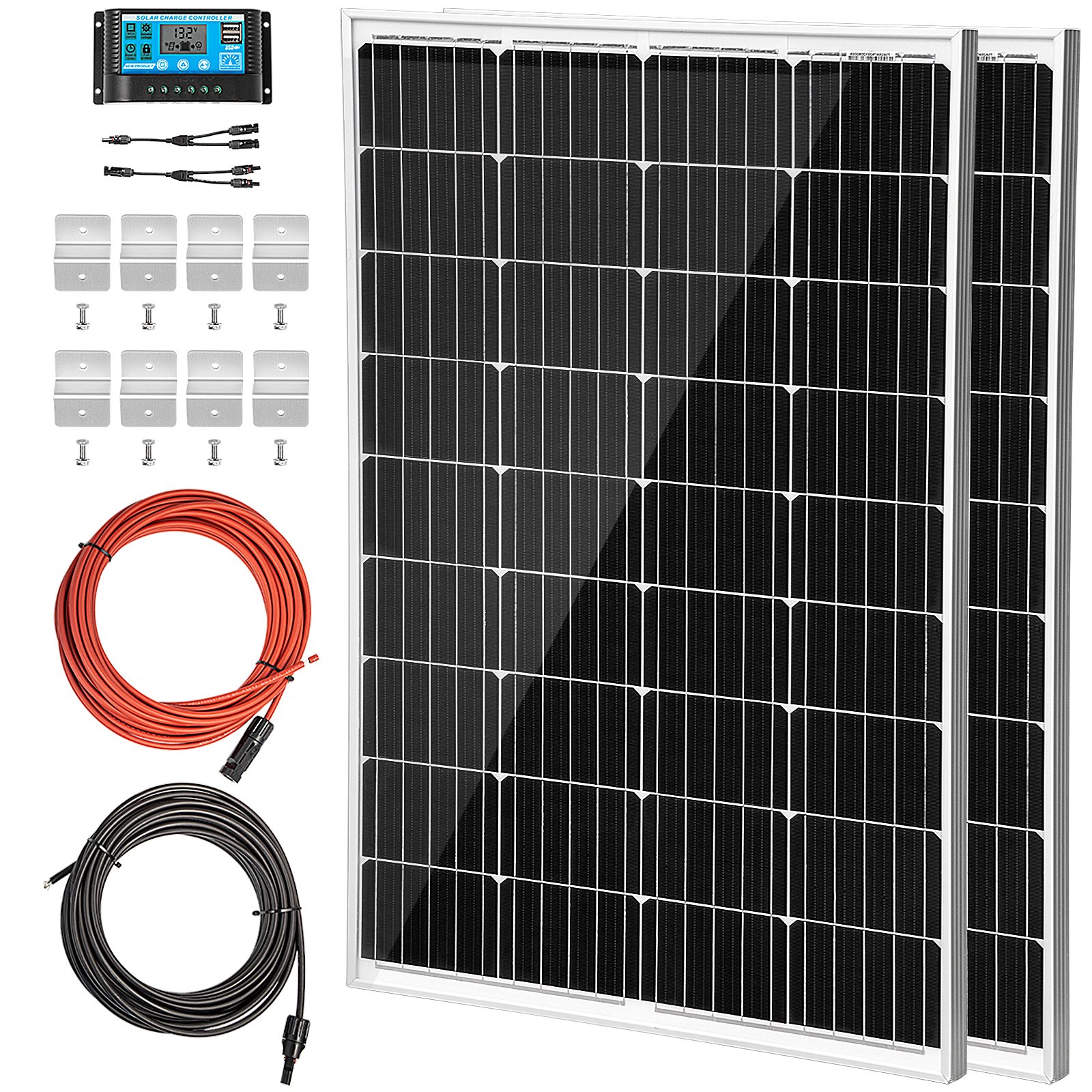 Vevor Kit Solare Fotovoltaico Pannello Regolatore Carica Controllore 2pz Da 300w