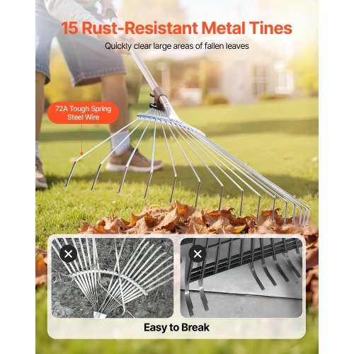 Rastrello da giardino telescopico per foglie ed erba – 3in1 – sistema da giardino QUEST Rastrello da giardino telescopico per foglie ed erba – 3in1 – sistema da giardino QUEST