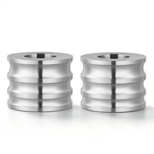 VEVOR 2 Rulli a Cupola di Ricambio per Laminatoio 3 Misure di Scanalature, Accessori per Utensili Fai Da Te per Gioielleria, Acciaio Legato di Alta Qualità, per Pressare Metalli Duttili Oro Argento