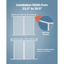 VEVOR Protezione per Porta a Soffietto RV 800 x 723,9 mm Griglia per Porta, Rete Protettiva Traspirante Rinforzata, Protezione per Ingresso Camper in Lega di Alluminio, per Animali Domestici, Bianco