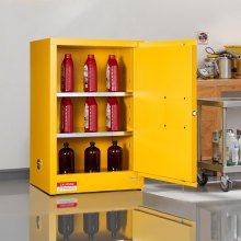VEVOR Armadietto Porta Estintore per Liquidi Infiammabili, Armadio per Materiali Infiammabili Capienza ca. 49,21L con Ripiano Regolabile, in Acciaio Laminato a Freddo e Zincato, Armadio di Sicurezza